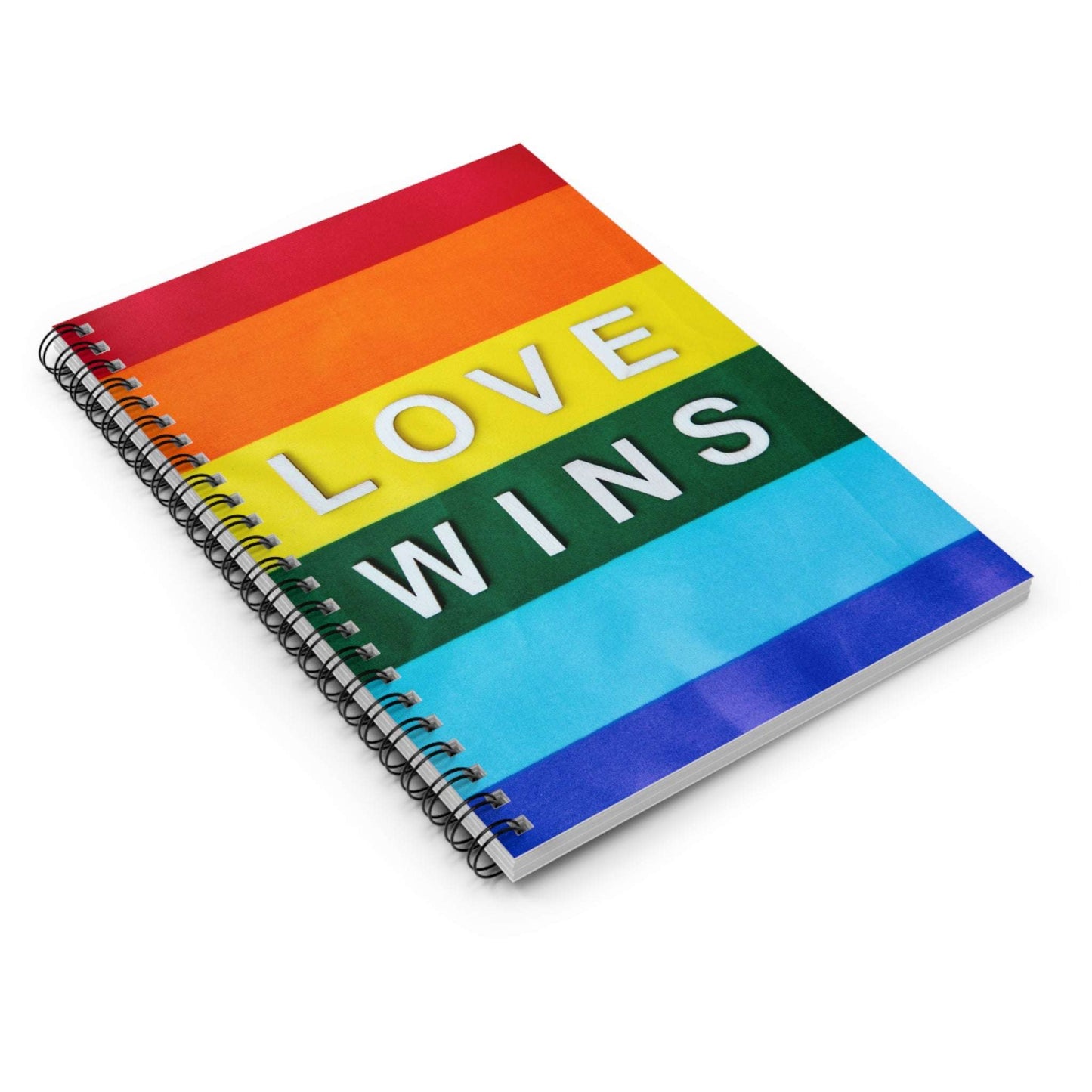 Rainbow Love Wins Spiral Notebook - Ruled Line for Affirmation and Inspiration