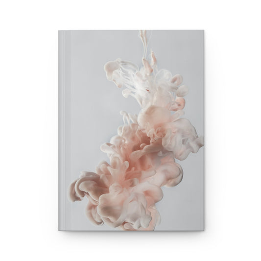 Hardcover Journal — Soft Peach Ink Cloud Matte Notebook for Writing & Sketching