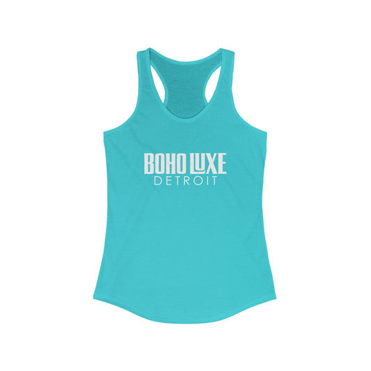 Boho Luxe Detroit Racerback Tank - Stylish Summer Top, Festival Wear, Workout Tank, Casual Chic, Gift for Her