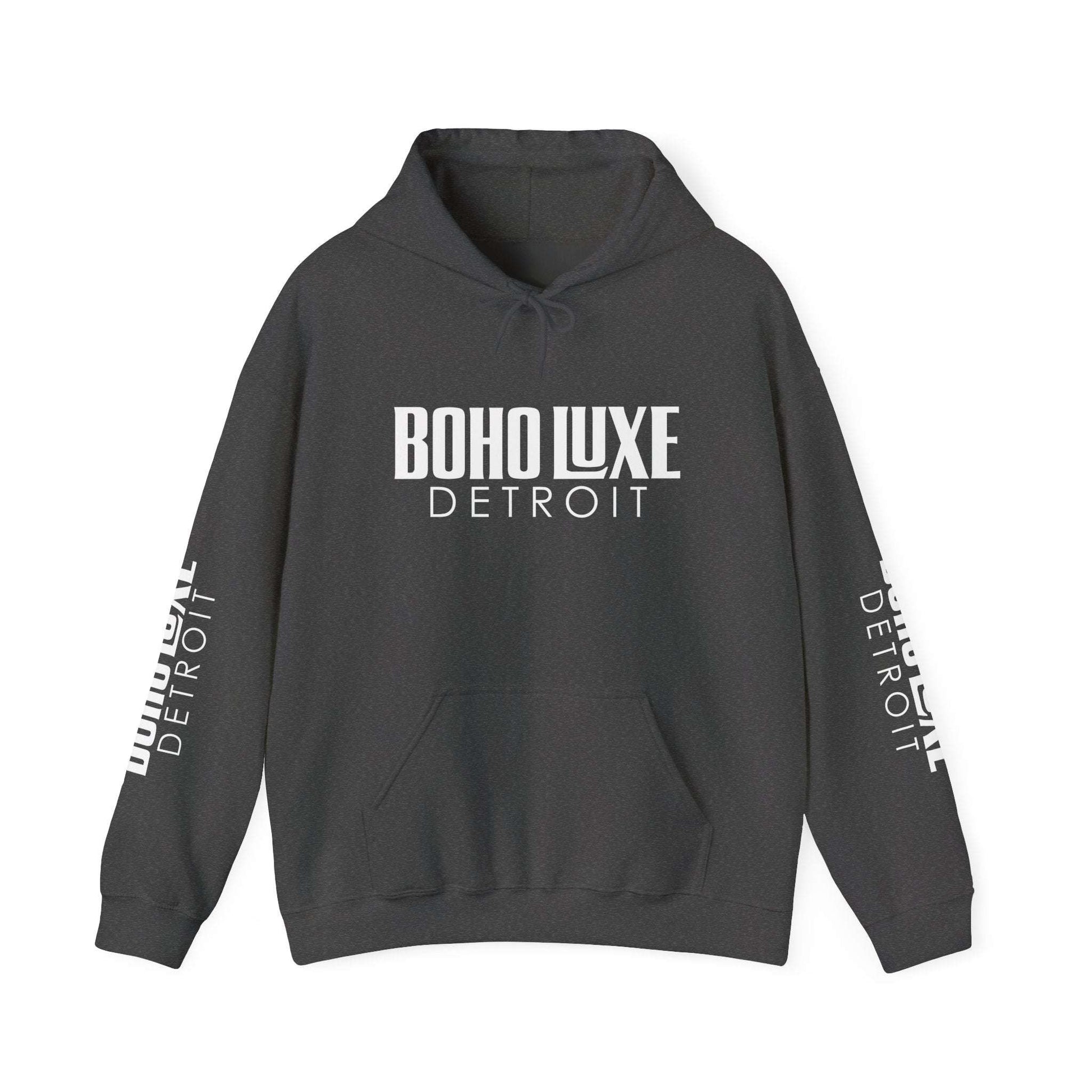 Boho Luxe Detroit Hoodie, Unisex Sweatshirt for Cozy Vibes, Trendy Streetwear Gift, Perfect for Casual Outings & Holidays