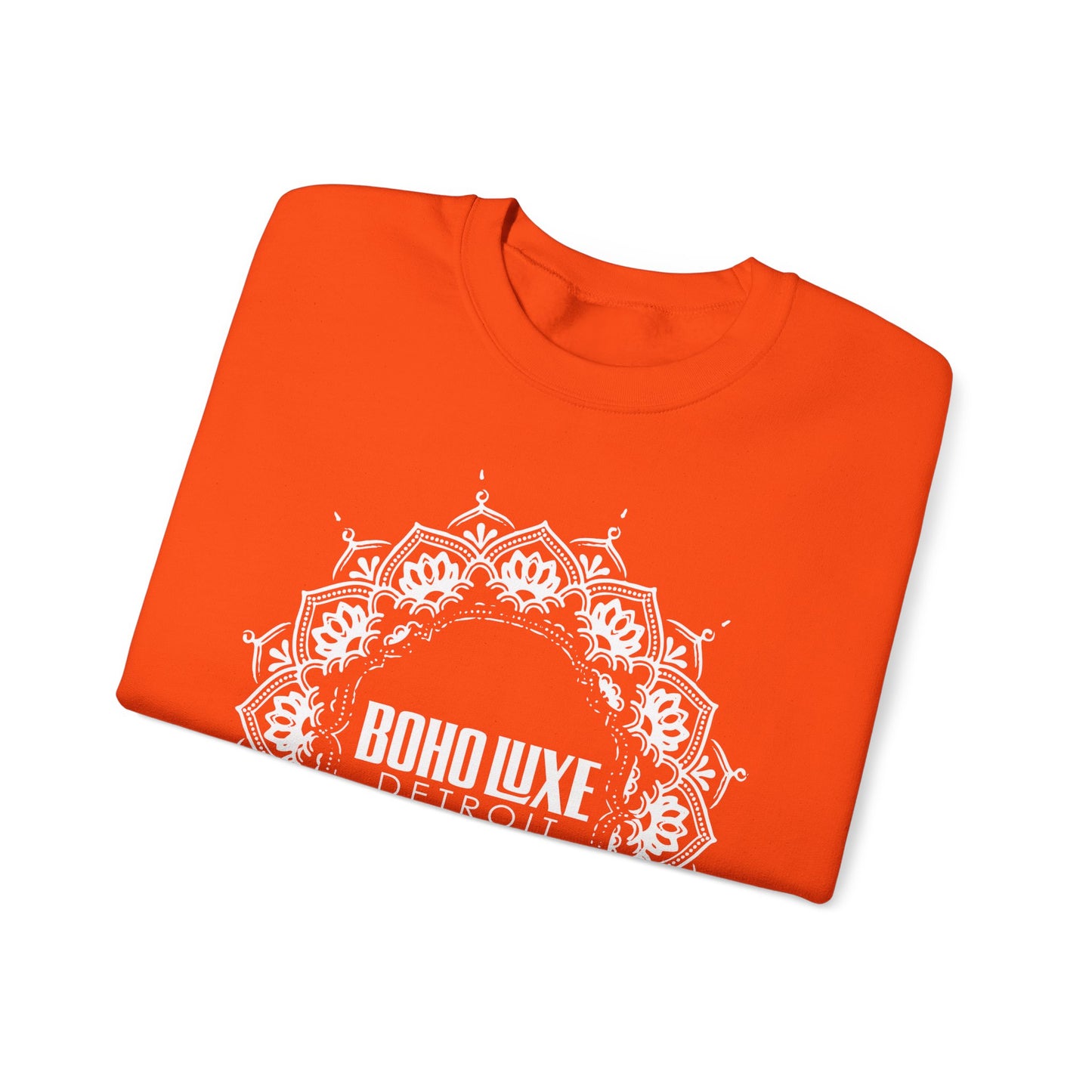 Boho Luxe Detroit Crewneck Sweatshirt - Unisex Heavy Blend™ - Stylish Comfort for Everyday Wear