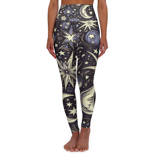 Celestial High Waisted Yoga Leggings, Night Sky Leggings, Starry Print Workout Pants, Festival Leggings, Boho Activewear, Gift for [...]