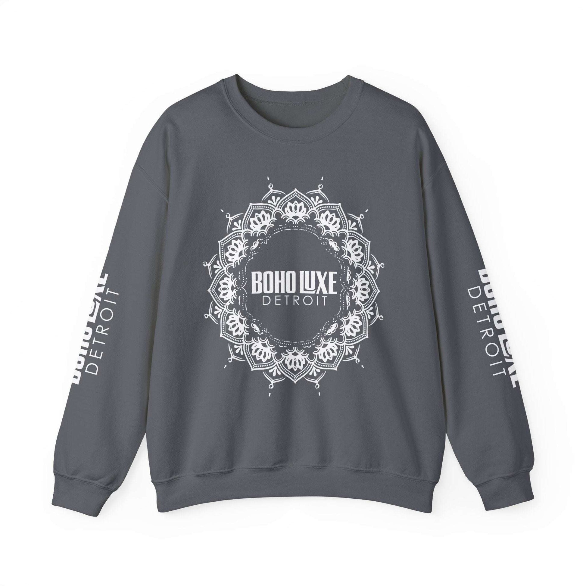 Boho Luxe Detroit Crewneck Sweatshirt - Unisex Heavy Blend™ - Stylish Comfort for Everyday Wear