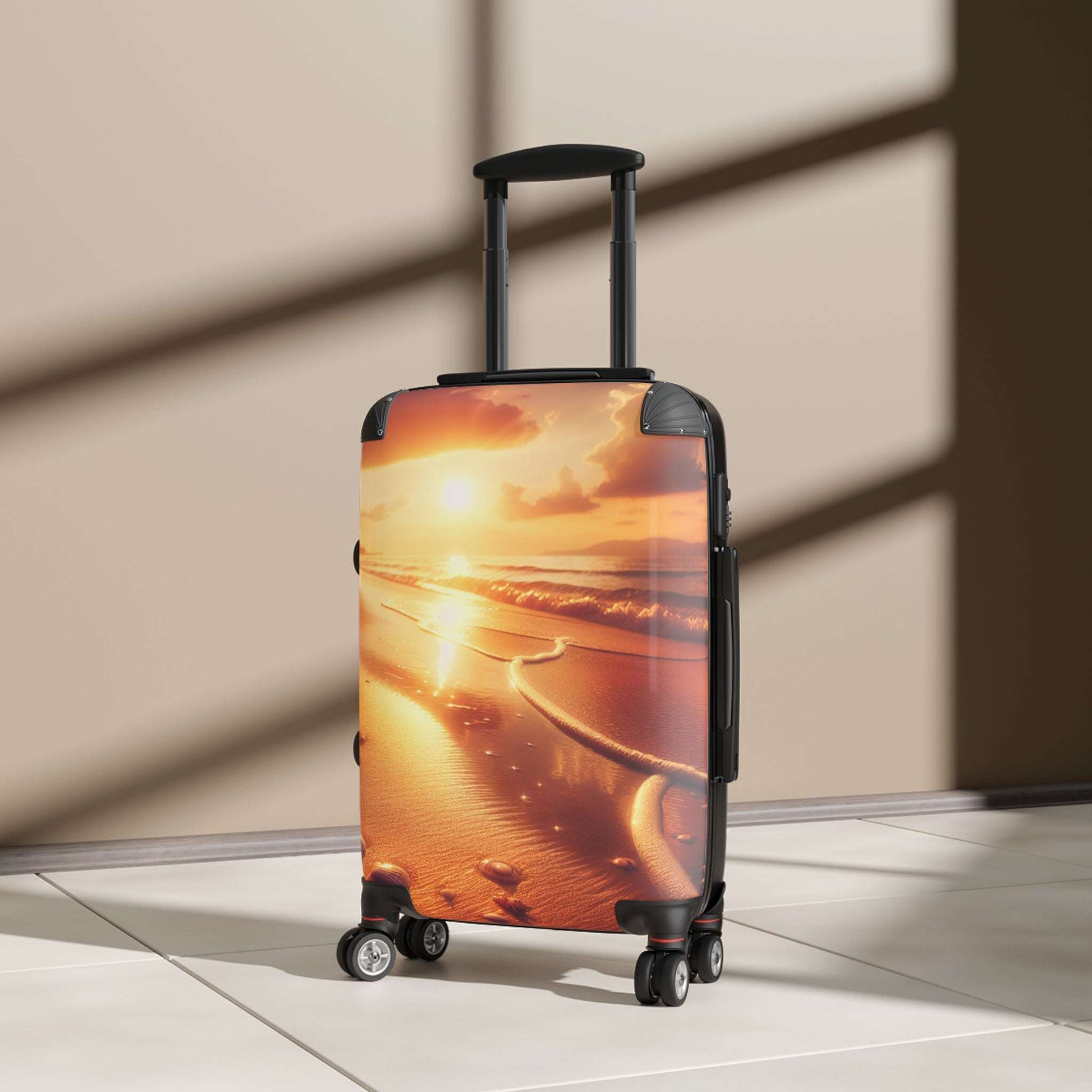 Beach Sunset Suitcase, Travel Luggage, Vacation Bag, Stylish Travel Case, Adventure Gear, Summer Getaway Accessory