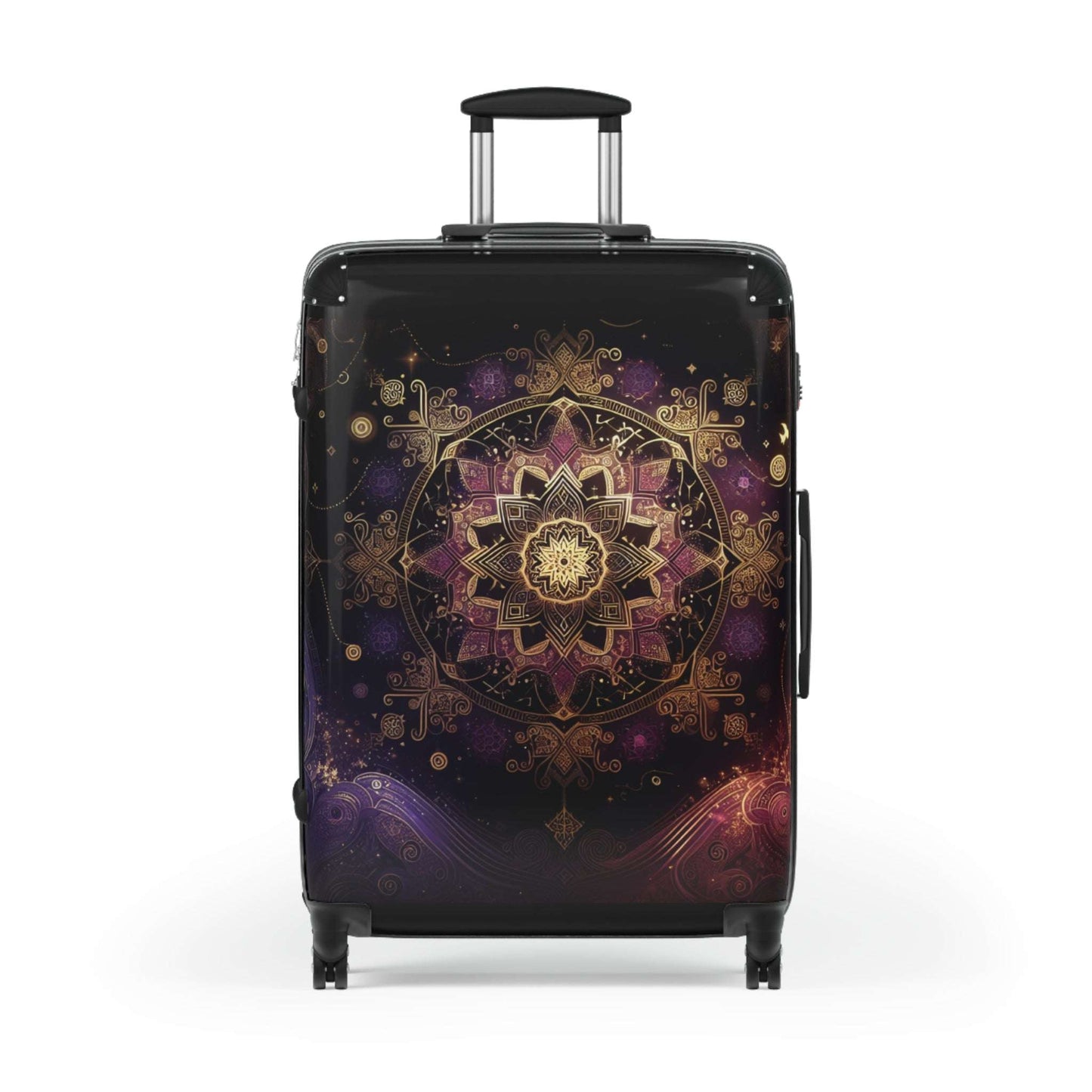 Bohemian Mandala Suitcase - Travel Luggage, Stylish Carry-On, Unique Gift for Travelers, Trendy Airport Bag, Festival Essentials