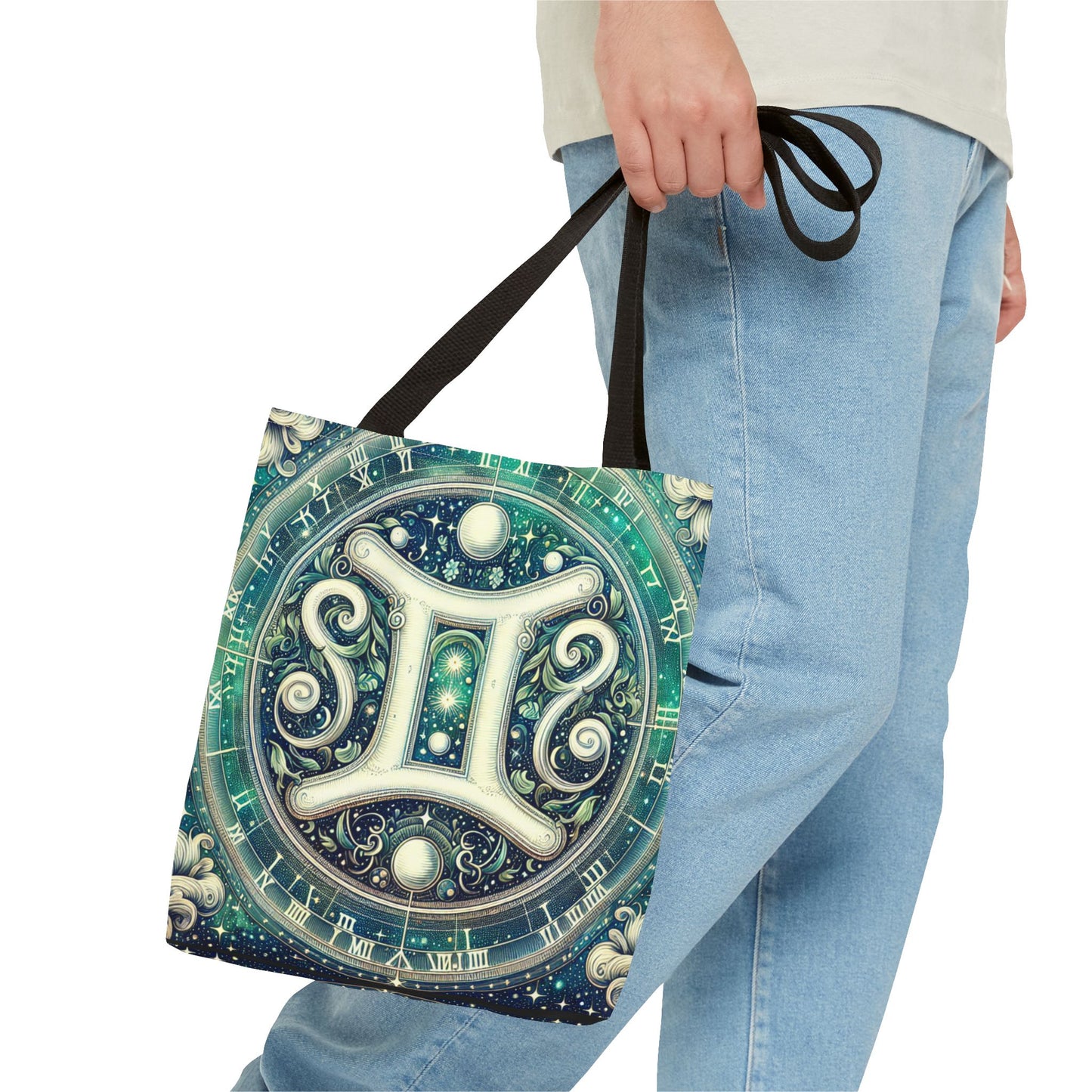 Gemini Zodiac Tote Bag – Cosmic Astrology Design for Unique Style