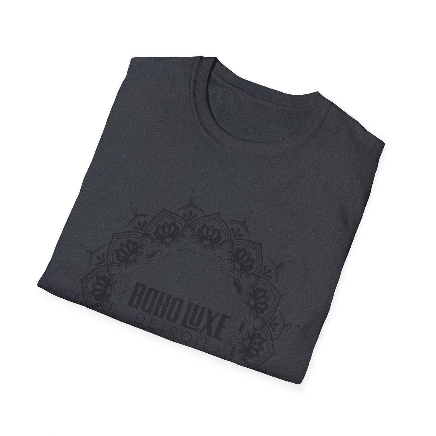 Boho Luxe Unisex Softstyle T-Shirt | Mandala Design, Graphic Tee, Gift for Her, Festival Wear, Everyday Casual
