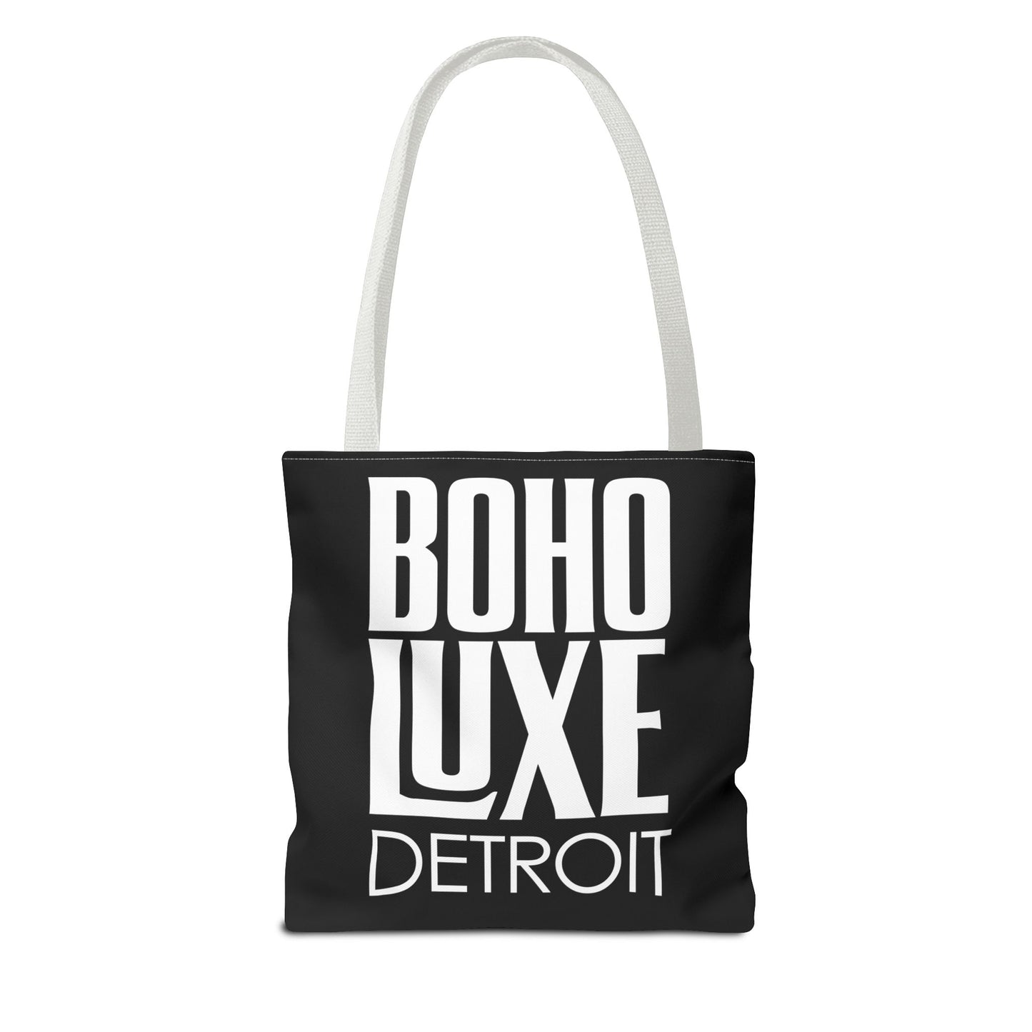 Boho Luxe Tote Bag, Chic Black Tote, Stylish Carry-All, Detroit Fashion Bag, Bohemian Style Handbag, Eco-Friendly Shopping Bag