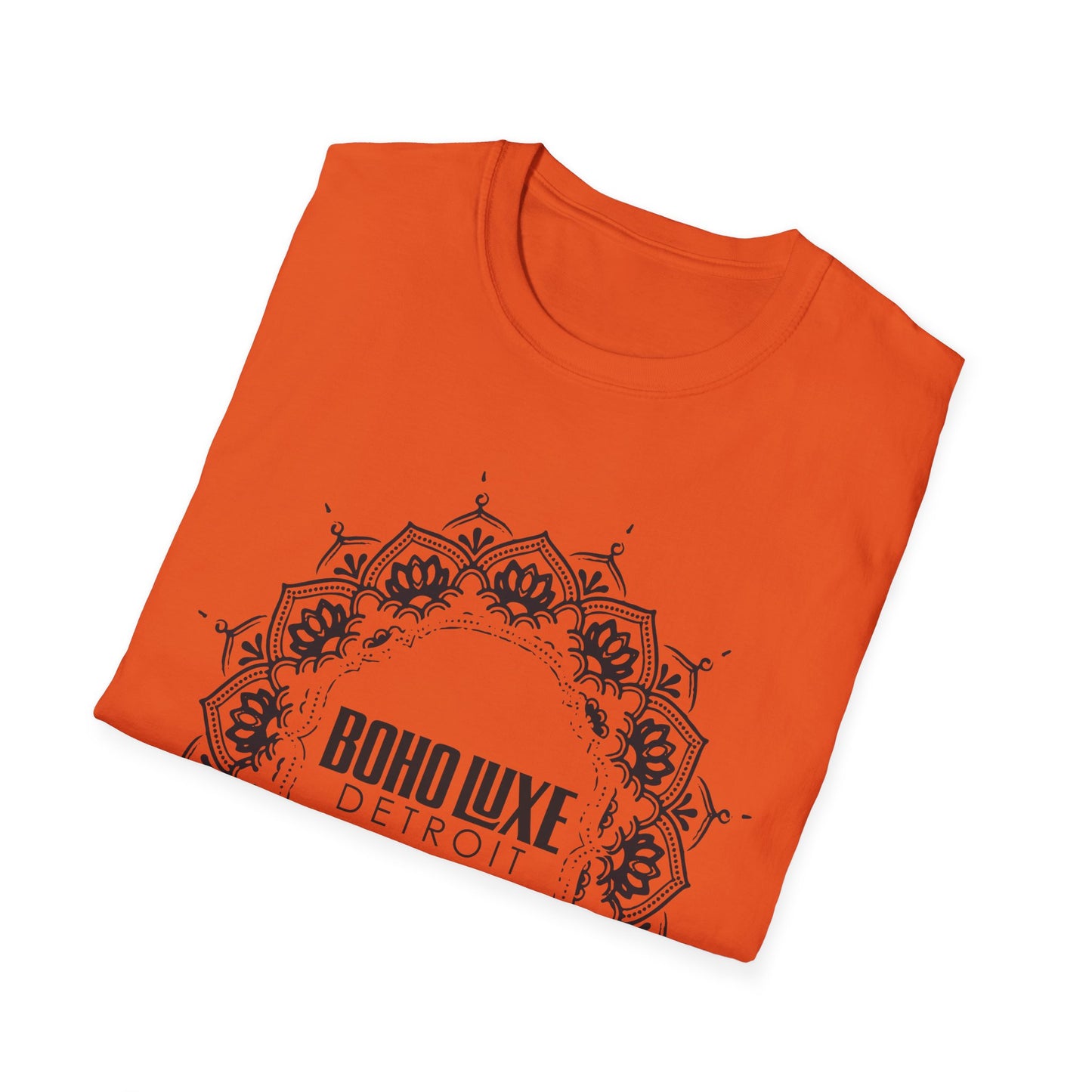 Boho Luxe Unisex Softstyle T-Shirt | Mandala Design, Graphic Tee, Gift for Her, Festival Wear, Everyday Casual