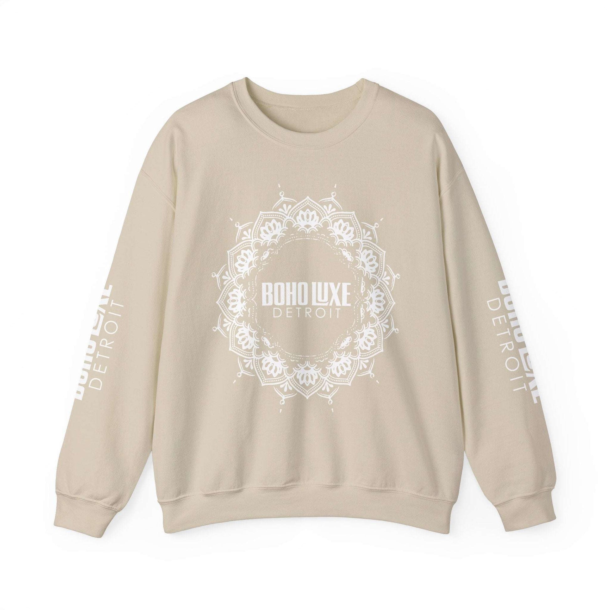 Boho Luxe Detroit Crewneck Sweatshirt - Unisex Heavy Blend™ - Stylish Comfort for Everyday Wear