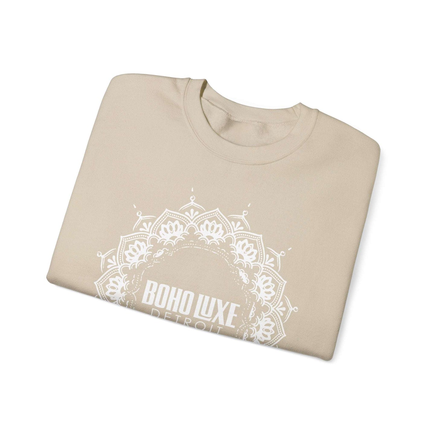 Boho Luxe Detroit Crewneck Sweatshirt - Unisex Heavy Blend™ - Stylish Comfort for Everyday Wear