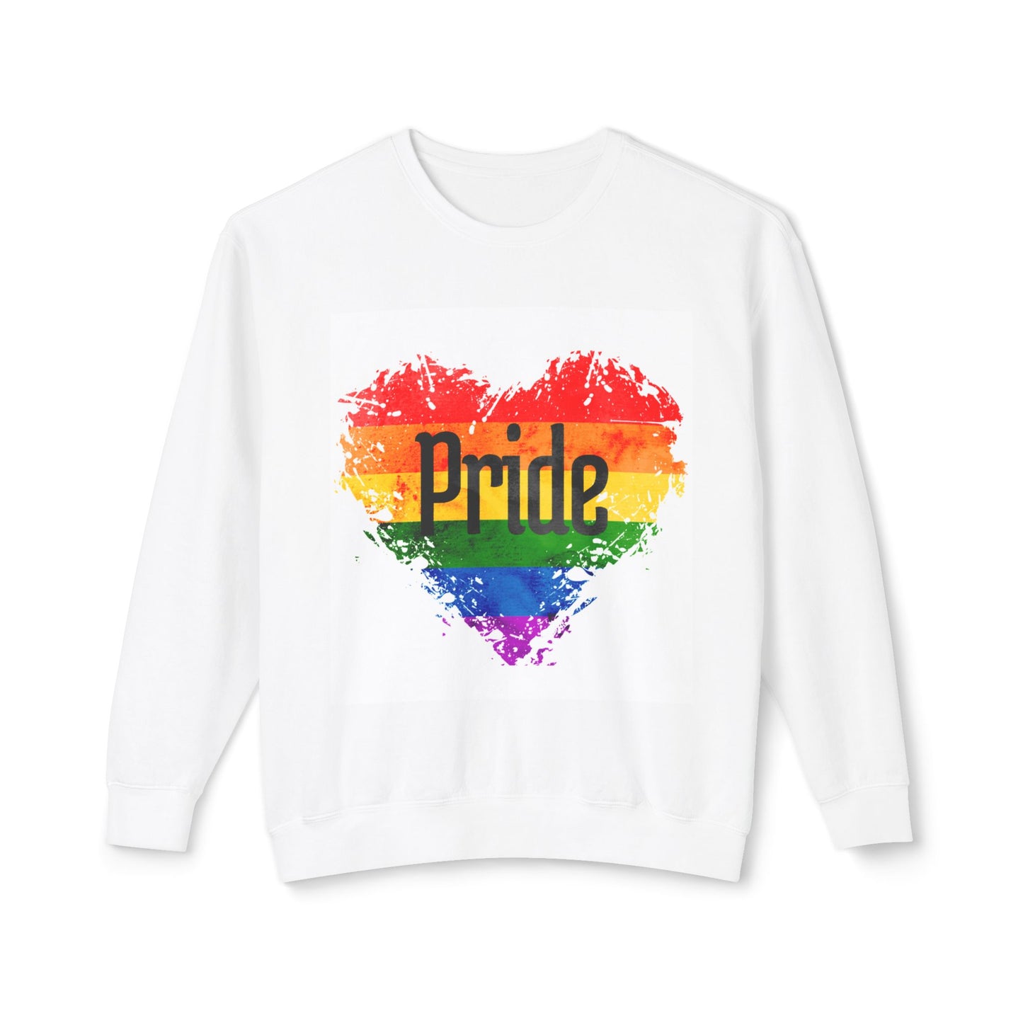 Pride Heart Sweatshirt, Unisex Crewneck, LGBTQ+ Apparel, Pride Month Gift, Rainbow Sweatshirt, Casual Everyday Wear