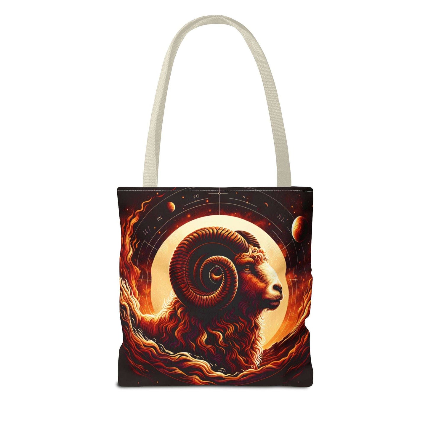 Cosmic Aries Tote Bag - Zodiac Astrology Design for Everyday Use