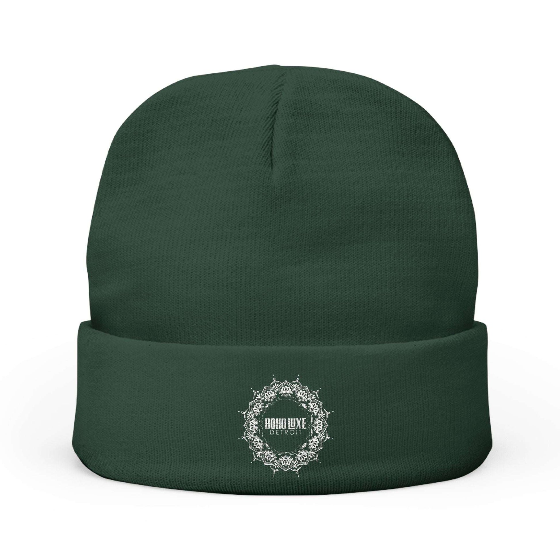 Cozy Knit Beanie with Embroidery - Perfect for Winter Adventures!