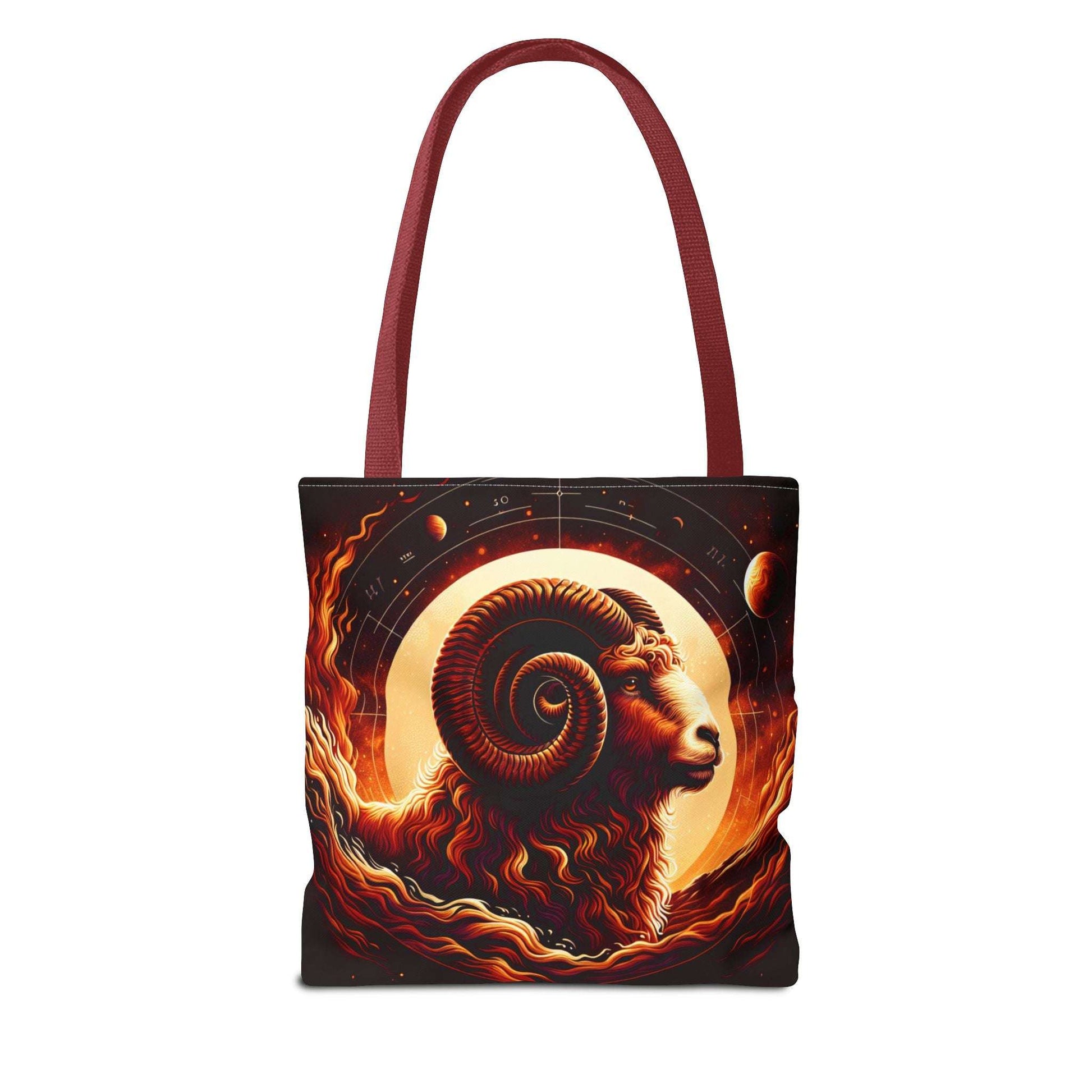 Cosmic Aries Tote Bag - Zodiac Astrology Design for Everyday Use