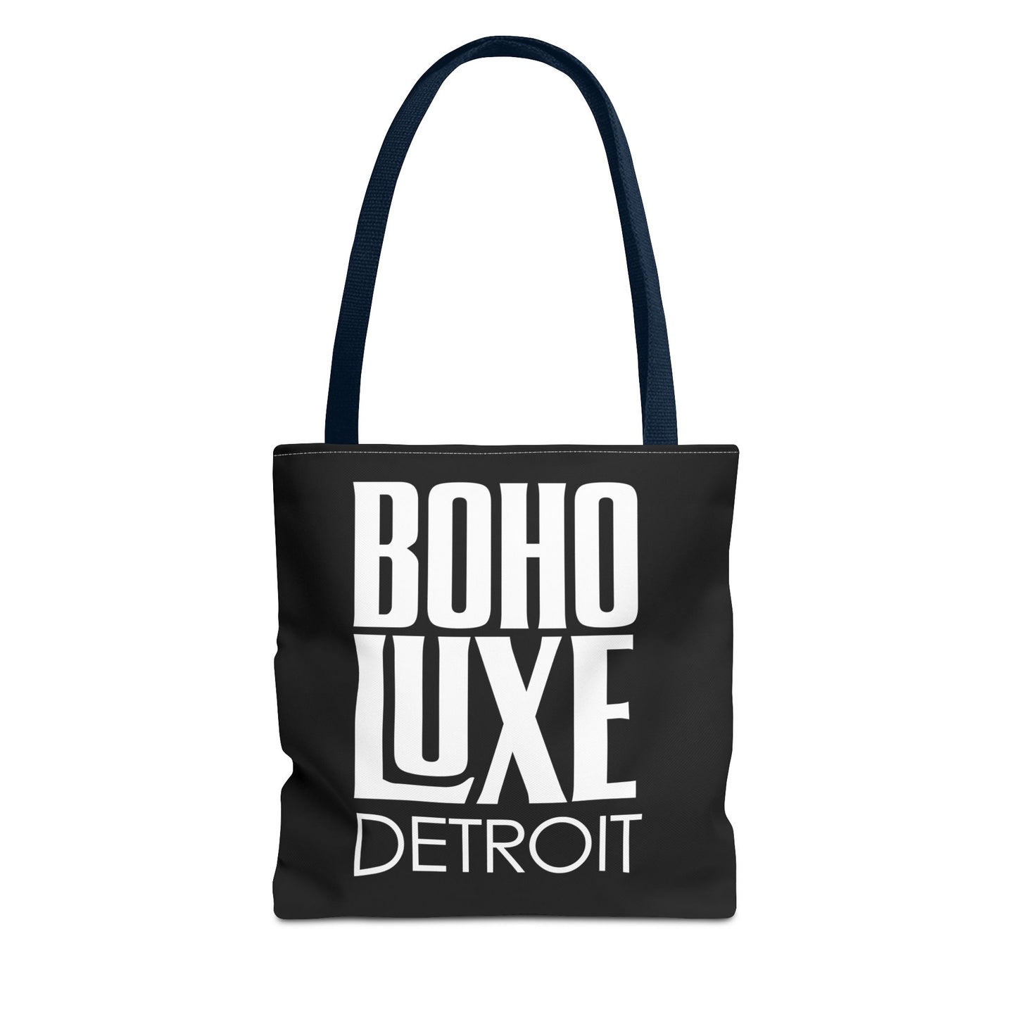 Boho Luxe Tote Bag, Chic Black Tote, Stylish Carry-All, Detroit Fashion Bag, Bohemian Style Handbag, Eco-Friendly Shopping Bag