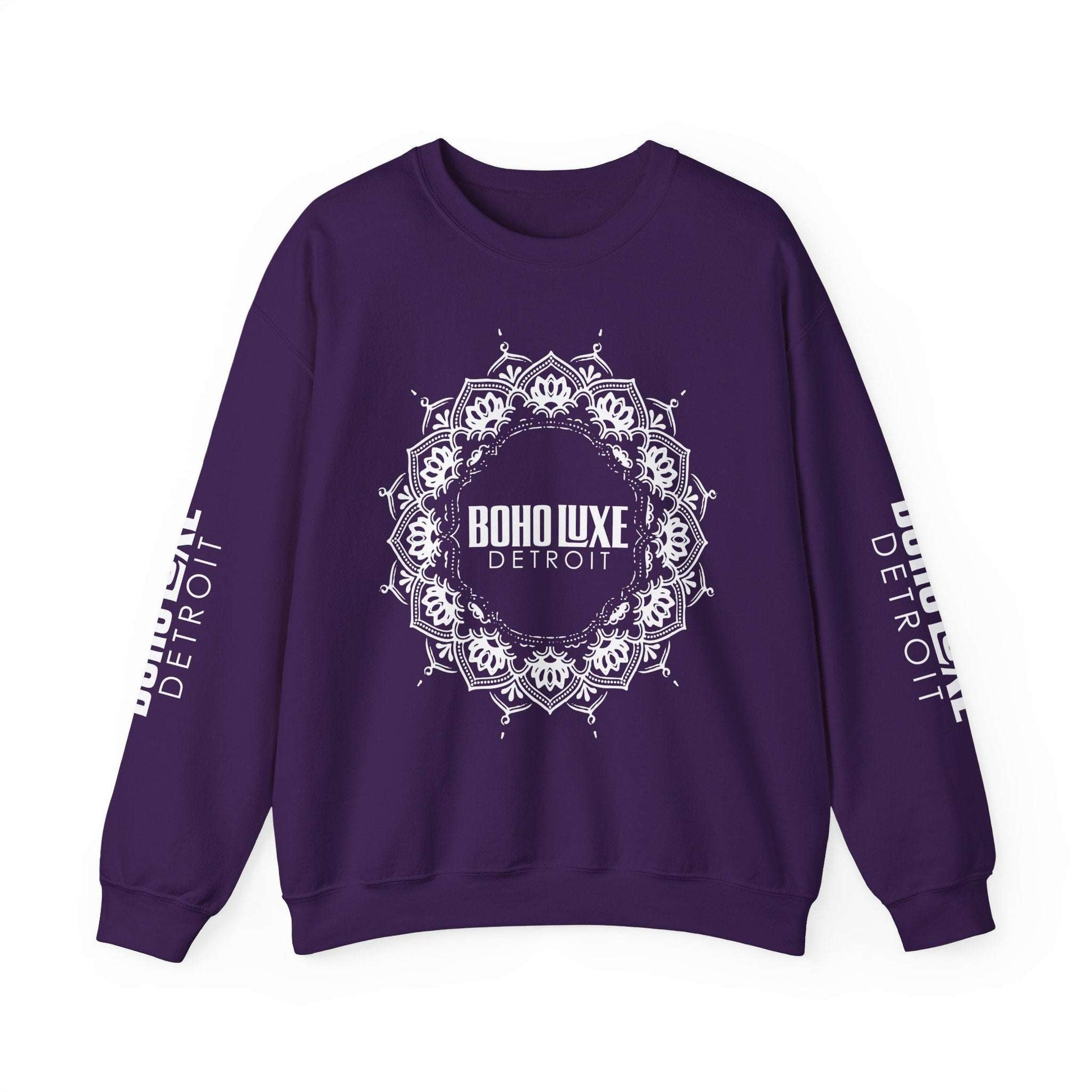 Boho Luxe Detroit Crewneck Sweatshirt - Unisex Heavy Blend™ - Stylish Comfort for Everyday Wear