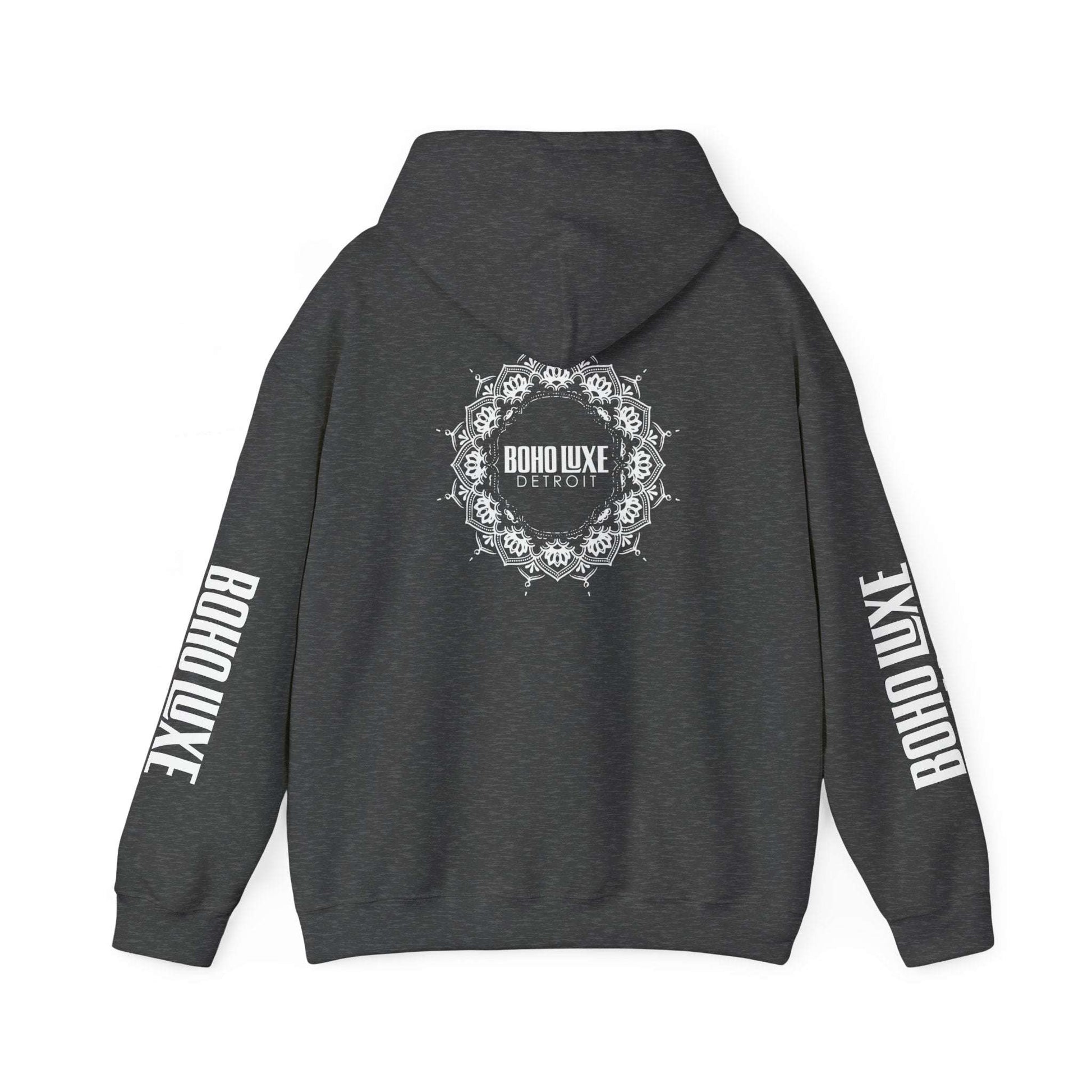 Boho Luxe Detroit Hoodie, Unisex Sweatshirt for Cozy Vibes, Trendy Streetwear Gift, Perfect for Casual Outings & Holidays