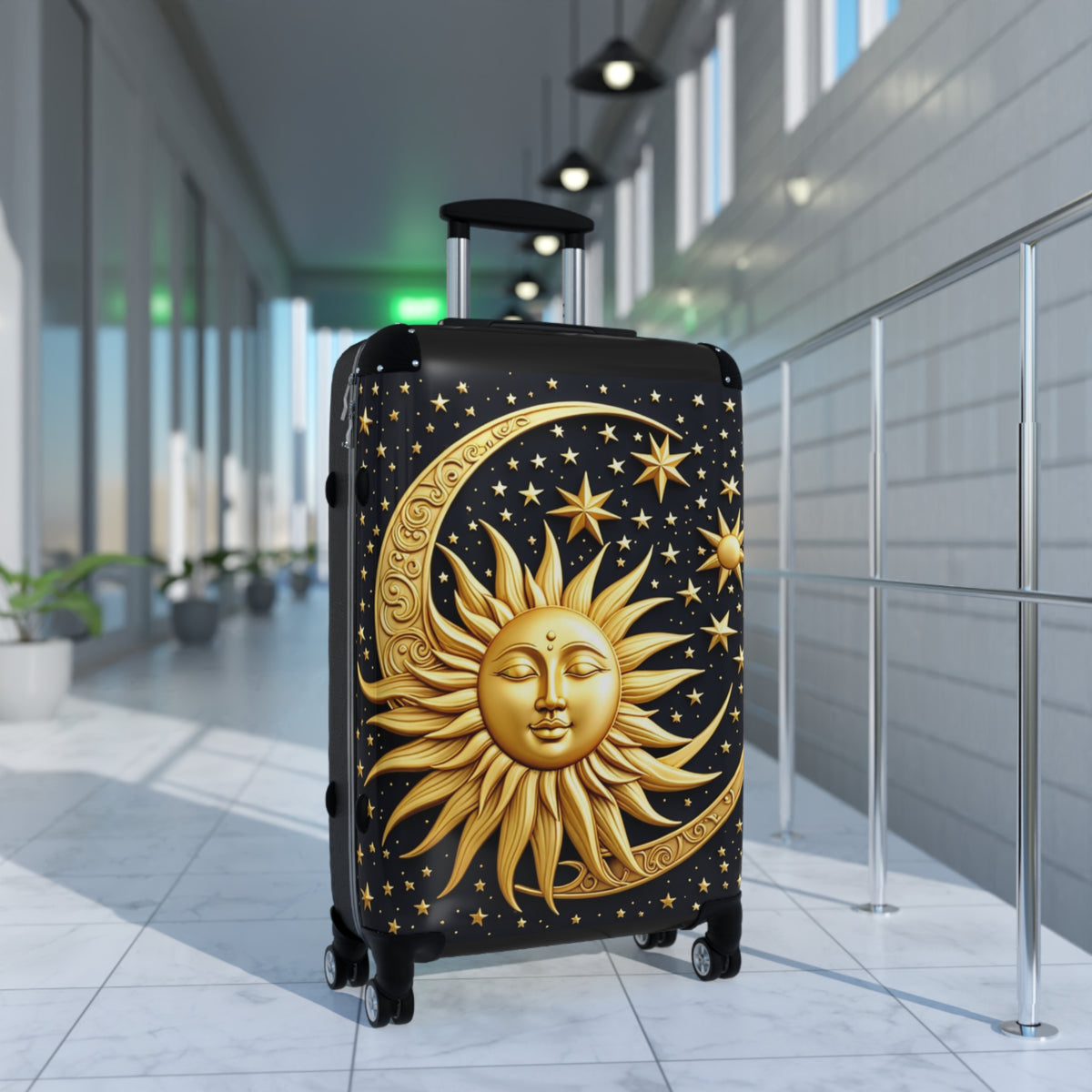 Celestial Sun and Moon Hardside Suitcase