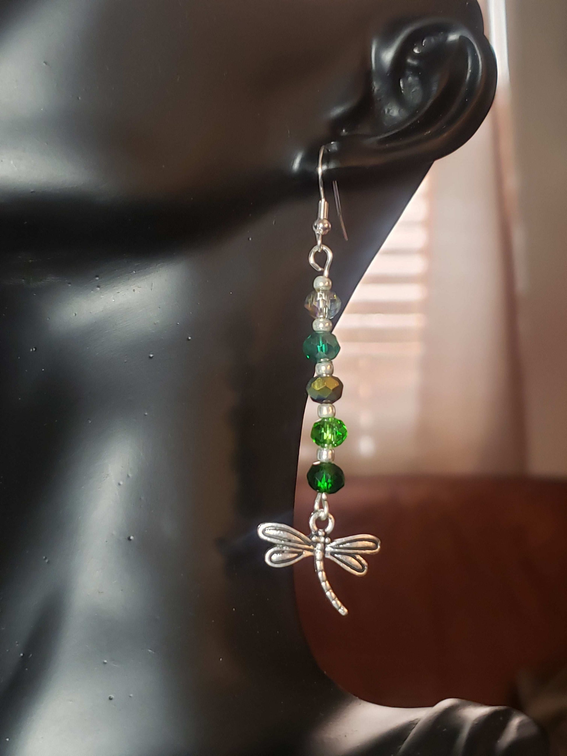 Glass Bead Earrings #008