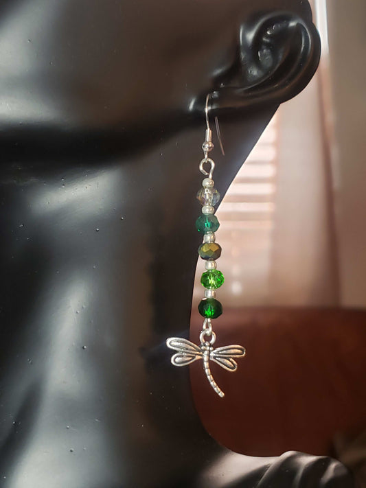Glass Bead Earrings #008