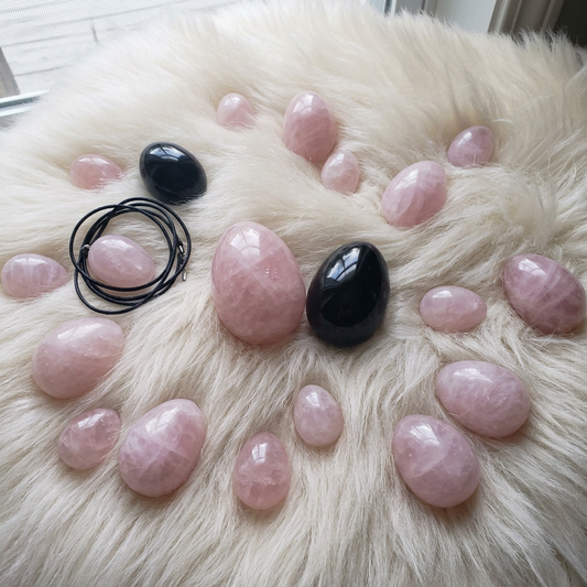 Rose Quartz Yoni Egg Set